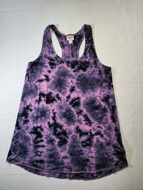 Mossimo Supply Co. Purple & Black Tie-Dye Racerback Tank Top – Size Small